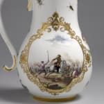 An extremely rare Cozzi Jug or Vase, of zoomorphic fantastical rococo shape, Circa 1765-70