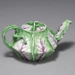 An extremely rare Longton Hall Leaf Shape Teapot and Cover, Circa 1755
