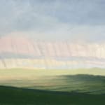 Kit Glaisyer, Sun rays over Eggardon Hill 180x60cm