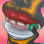 Peter Saul, Woman Drinking Martini, 2009