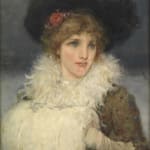 George Henry Boughton (1833-1905), Lady in Furs