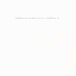 Robert Barry, Something only you can realize, 1970