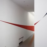 Felice Varini, CARRE BLEU NOIR ROUGE ET JAUNE AU DISQUE BLANC - PARIS, 2011