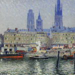 CHARLES FRECHON, PAYSAGE FLUVIAL, CIRCA 1904