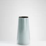 Chris Keenan, 97-99 Trio of tenmoku and celadon rocking bowls with red teardrop