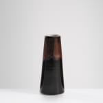 Chris Keenan, 97-99 Trio of tenmoku and celadon rocking bowls with red teardrop