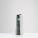 Chris Keenan, 97-99 Trio of tenmoku and celadon rocking bowls with red teardrop