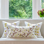 Chausey, ‘Vanessa’ Cushion in Violet/Olive