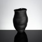 Marianne Buus, Glass vessel, ovoid and flattened form, 2014