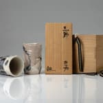 Suzuki Goro, Pair of tall Shino Cups, 1977