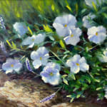 Michael McGuire, White Pansies and Lavender