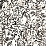 Jean DUBUFFET, Site avec trois personnages. 7 mars, 1981