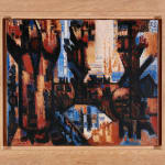 Marcel GROMAIRE, Nu allongé sur fond rouge et bleu, 1966