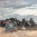 Eugène BOUDIN, Laveuses sur la Touques, 1896