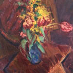 Sir Matthew Smith, Pears with blue background, 1937