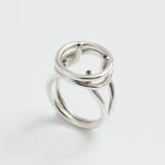Kathryn Kelly, Round Skeleton Signet Black Ring