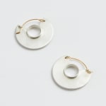 Kathryn Kelly, Waxing Gibbous Hoop Earrings