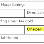 Kathryn Kelly, Last Quarter Hoop Earrings