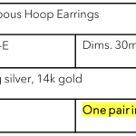 Kathryn Kelly, Waxing Gibbous Hoop Earrings