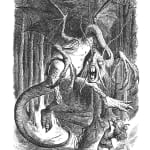 John Tenniel, The Jabberwock, with eyes a flame, Came whiffling through the tulgey wood, 1988