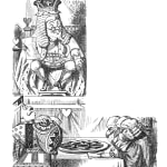 John Tenniel, 'Now! Now!' cried the Queen. 'Faster! Faster!'