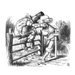 John Tenniel, 'Now! Now!' cried the Queen. 'Faster! Faster!'