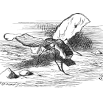 John Tenniel, ‘Its wings are thin slices of bread-and-butter, its body is a crust, and its head is a lump...