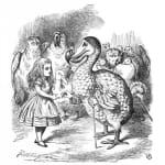 John Tenniel, 'Now! Now!' cried the Queen. 'Faster! Faster!'