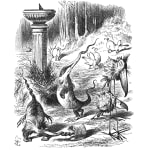John Tenniel, 'Twas brillig and the slithy toves/ Did gyre and gimble in the wabe