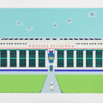 Christmas Secret Bid Auction 2025, LOT 12: Mychael Barratt - Wes Anderson’s Dog - Hoover Building with Tesco Bags, 2021