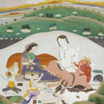 Visnu and Shri embracing Drawing from a set of preparatory drawings for the 'Second Guler' or 'Tehri-Garhwal' Gitagovinda