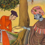 Visnu and Shri embracing Drawing from a set of preparatory drawings for the 'Second Guler' or 'Tehri-Garhwal' Gitagovinda