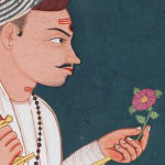 Visnu and Shri embracing Drawing from a set of preparatory drawings for the 'Second Guler' or 'Tehri-Garhwal' Gitagovinda