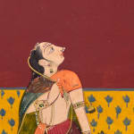 Visnu and Shri embracing Drawing from a set of preparatory drawings for the 'Second Guler' or 'Tehri-Garhwal' Gitagovinda