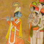 Visnu and Shri embracing Drawing from a set of preparatory drawings for the 'Second Guler' or 'Tehri-Garhwal' Gitagovinda