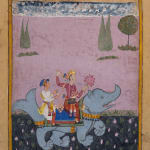 Krishna lures King Kalayavana to the Cave of Muchukunda where he is burnt to Ashes