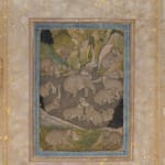 Visnu and Shri embracing Drawing from a set of preparatory drawings for the 'Second Guler' or 'Tehri-Garhwal' Gitagovinda