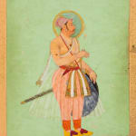 Visnu and Shri embracing Drawing from a set of preparatory drawings for the 'Second Guler' or 'Tehri-Garhwal' Gitagovinda