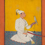 Visnu and Shri embracing Drawing from a set of preparatory drawings for the 'Second Guler' or 'Tehri-Garhwal' Gitagovinda