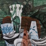 Montserrat Gómez-Osuna, cabeza con platos, 2022