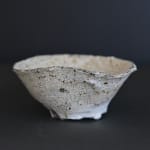 Itabashi Hiromi, White Tea Bowl with Camellia Ash, 2022