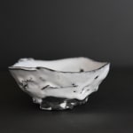 Itabashi Hiromi, White Tea Bowl with Camellia Ash, 2022