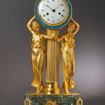 Lepaute Oncle & Nevue , An Empire gilt bronze figural clock by Lepaute, Paris, date circa 1810