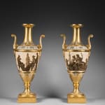 Paris Porcelain, A pair of Empire Paris porcelain vases, Paris, date circa 1805-1810