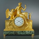 André-Antoine Ravrio, An Empire mantel clock of eight day duration by Mesnil à Paris, housed in a case by André-Antoine...
