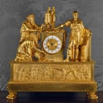 Pierre-François Feuchère (attributed to), An Empire mantel clock of eight day duration by Chatourel, Paris, date circa 1810