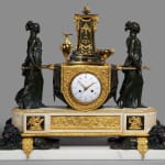 Pierre-Claude Lépine (Raguet-), A Louis XVI mantel clock representing the Vestal Virgins Carrying the Sacred Fire by Pierre-Claude Raguet-Lépine, Paris,...