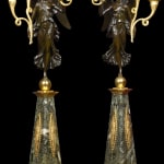 Pierre-Philippe Thomire (attributed to), A pair of Louis XVI oil lamps featuring the figures of L’Étude and La Philosophie, attributed...