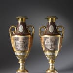 Paris Porcelain, A pair of Empire Paris porcelain vases, Paris, date circa 1805-1810