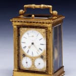 Frédéric-Alexander Courvoisier, An early nineteenth century Swiss gilt brass Grande Sonnerie carriage clock, by Frédéric-Alexander Courvoisier, Switzerland, date circa 1830-35